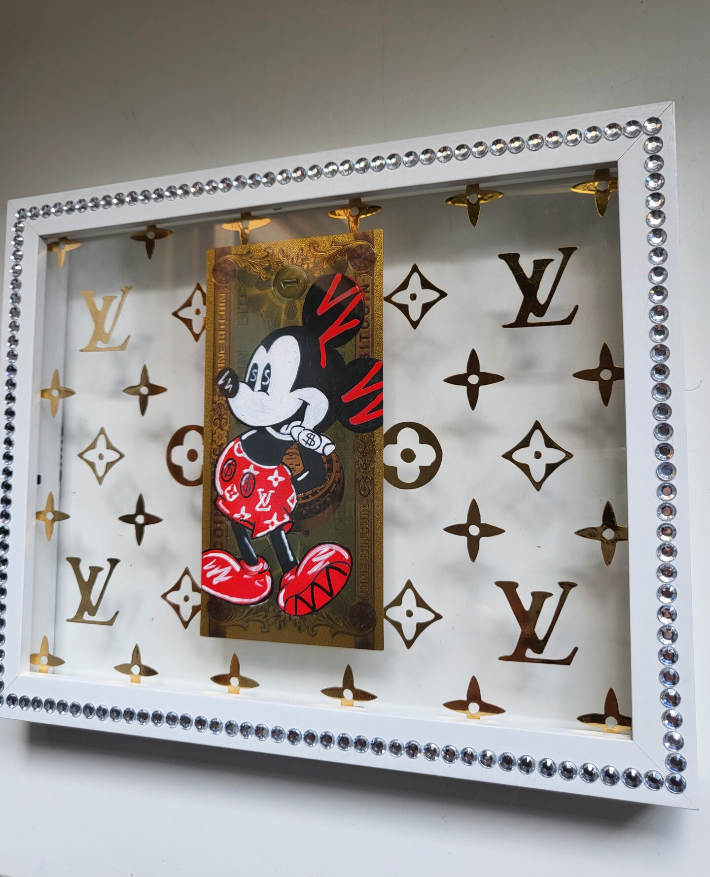Mickey Mouse $ Louis Vuitton, Painting by Luana Muntoni (MunLu