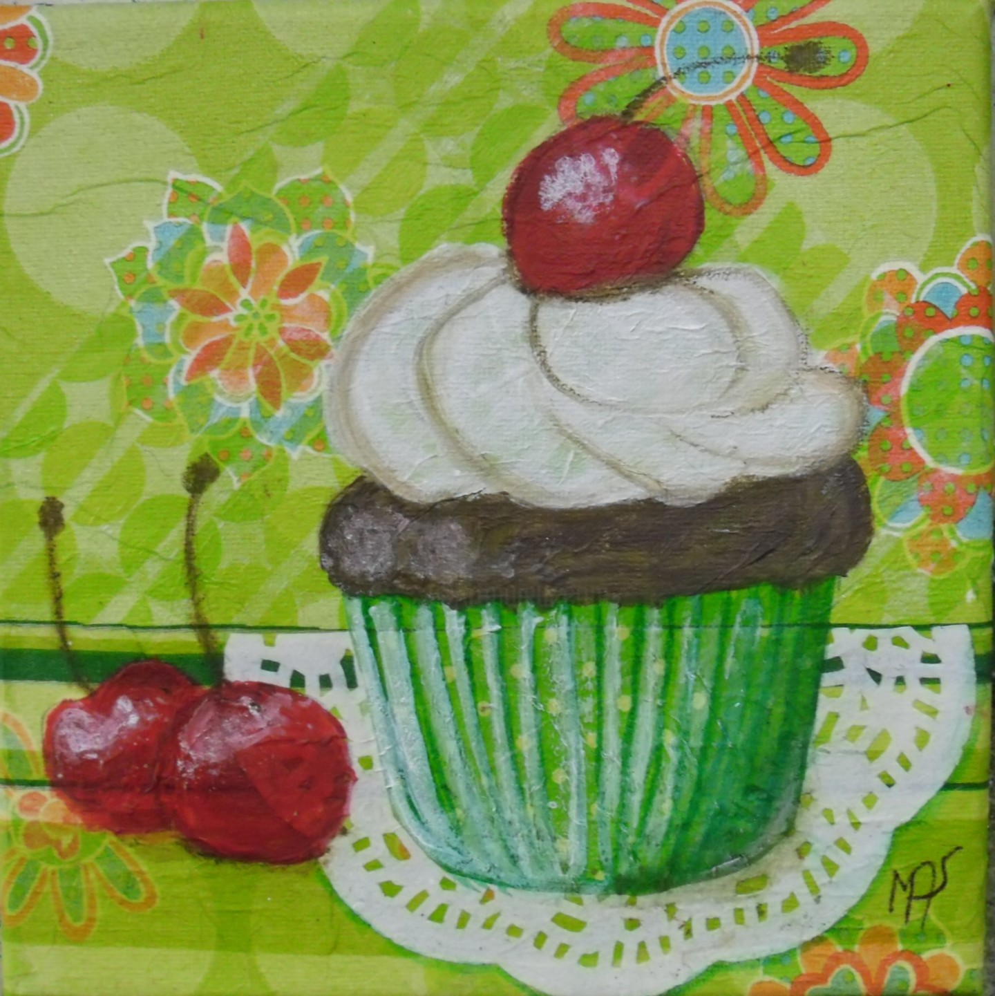 easy cupcake painting