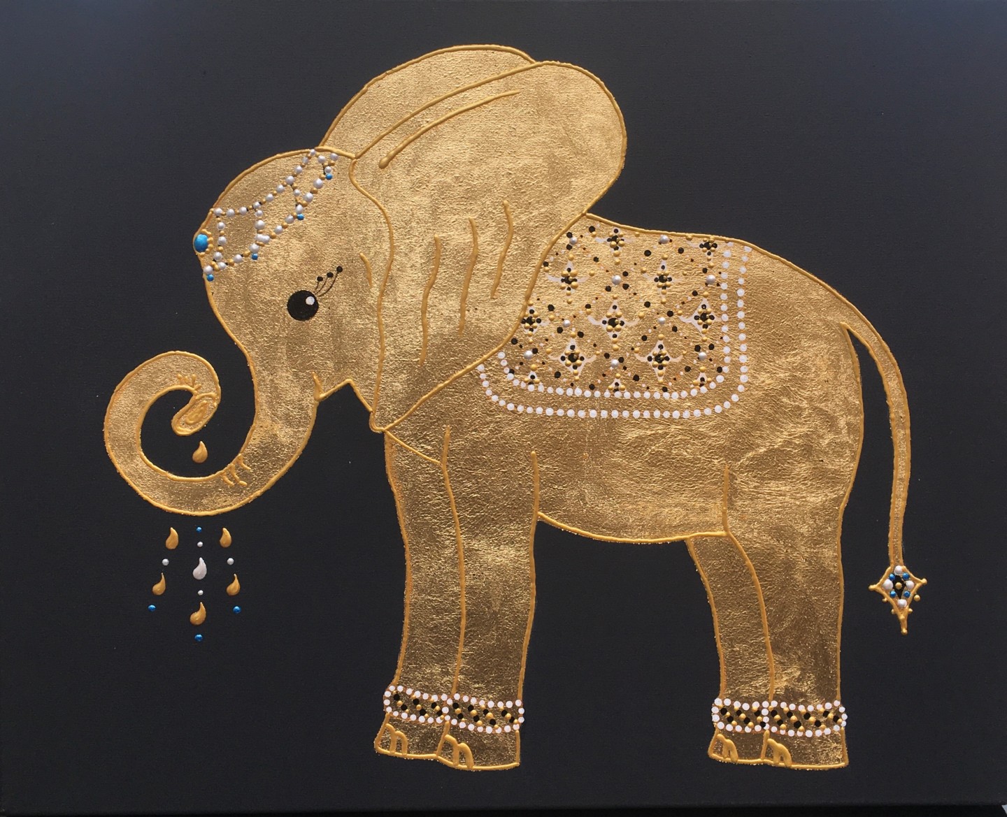 Золотой слон рисунок