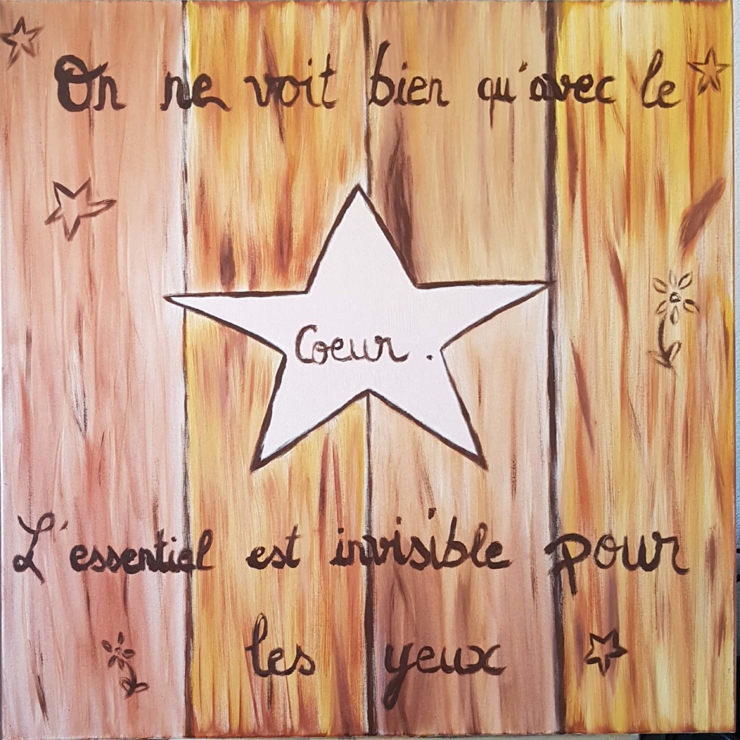 Tableau Citation Du Petit Prince Painting By Marilyn Artmajeur