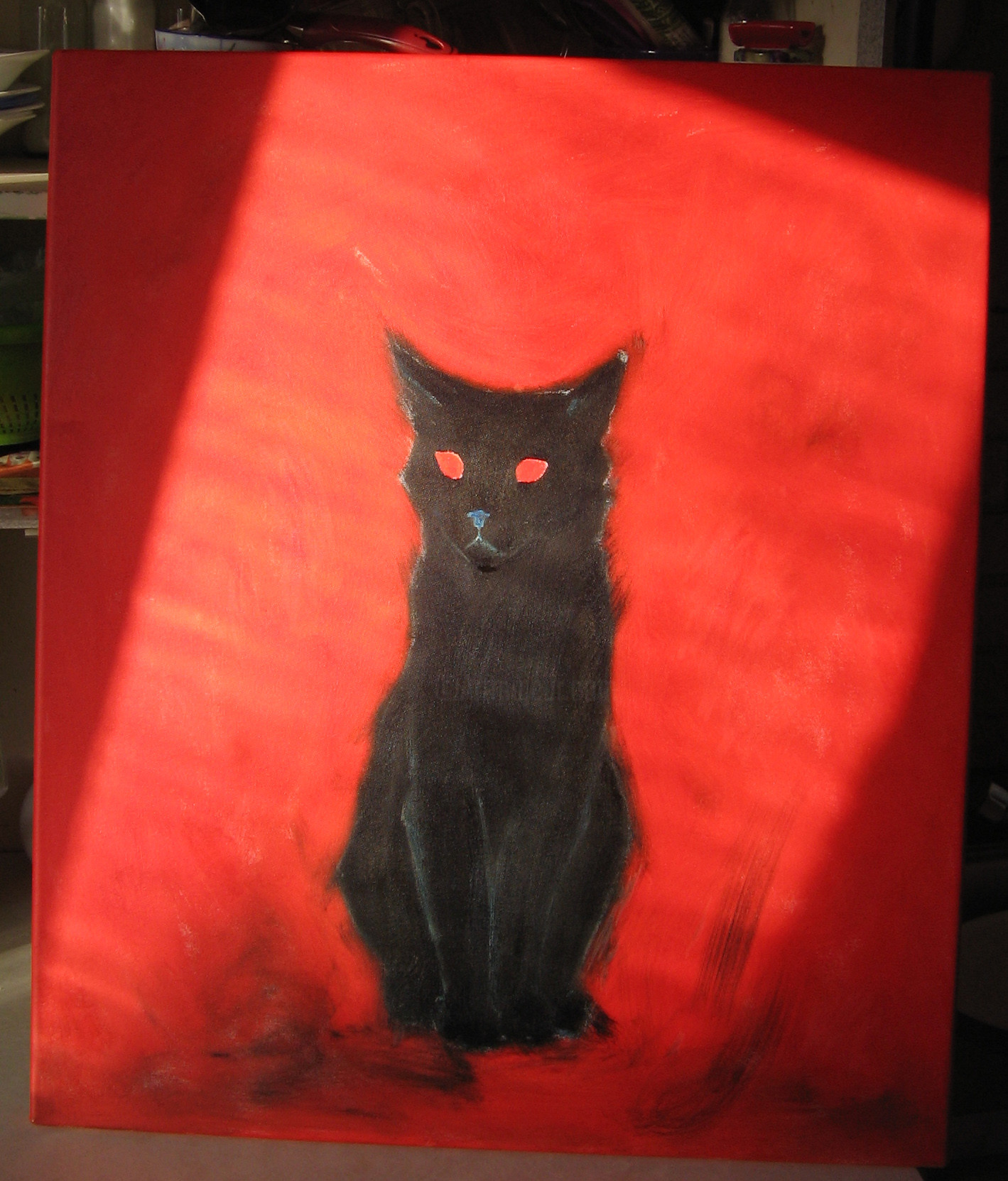 Kitty Came, Painting by Marina Rusalka | Artmajeur
