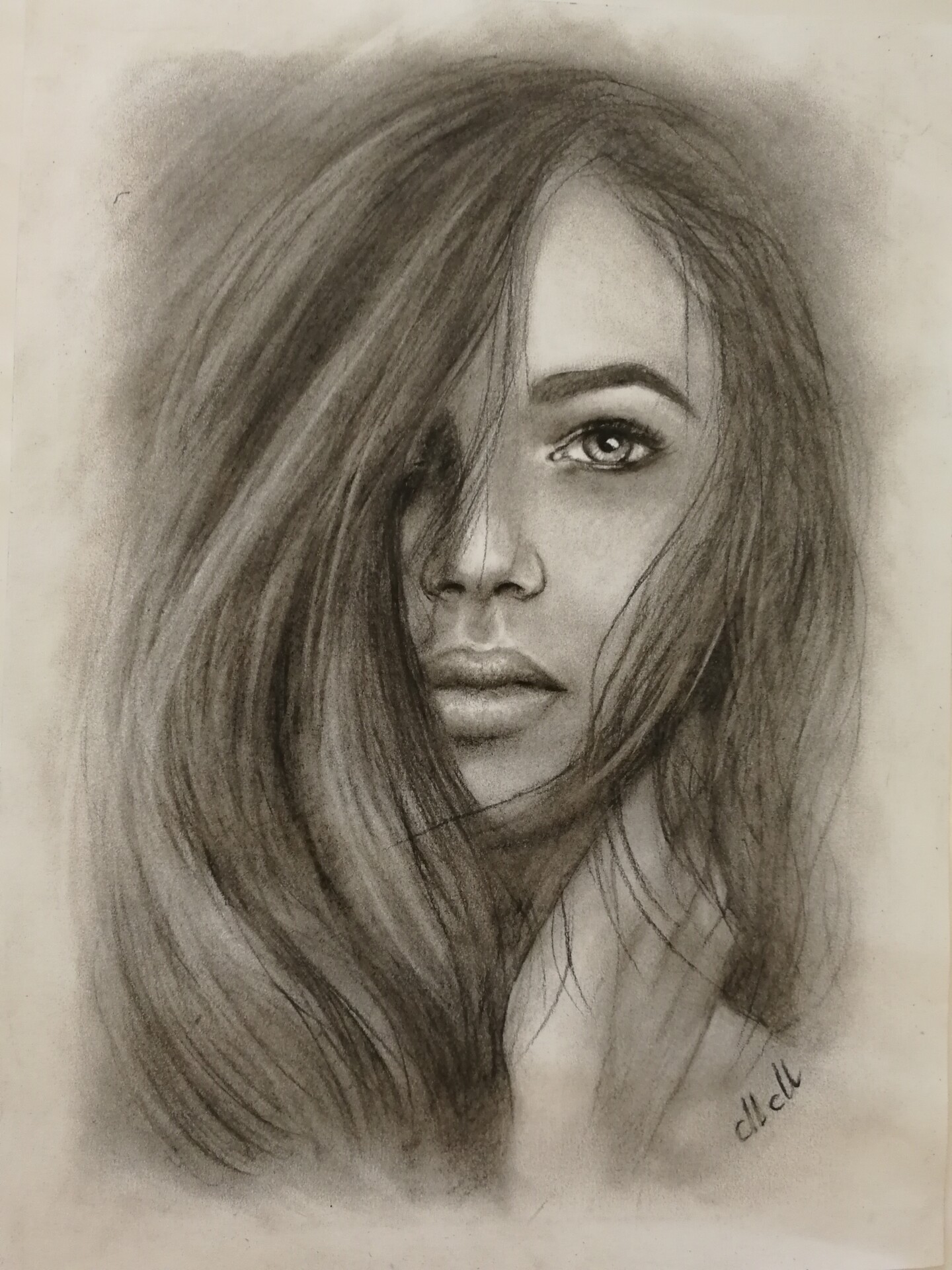 beautiful woman sketch