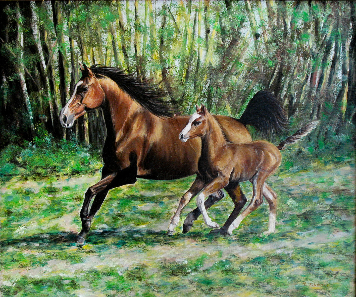 Лошадь с жеребенком Веретенникова