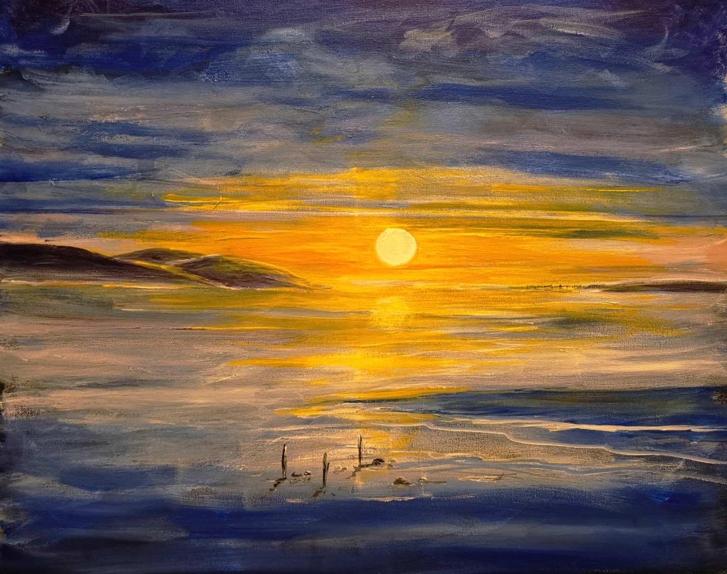 sunrise paintings acrylic