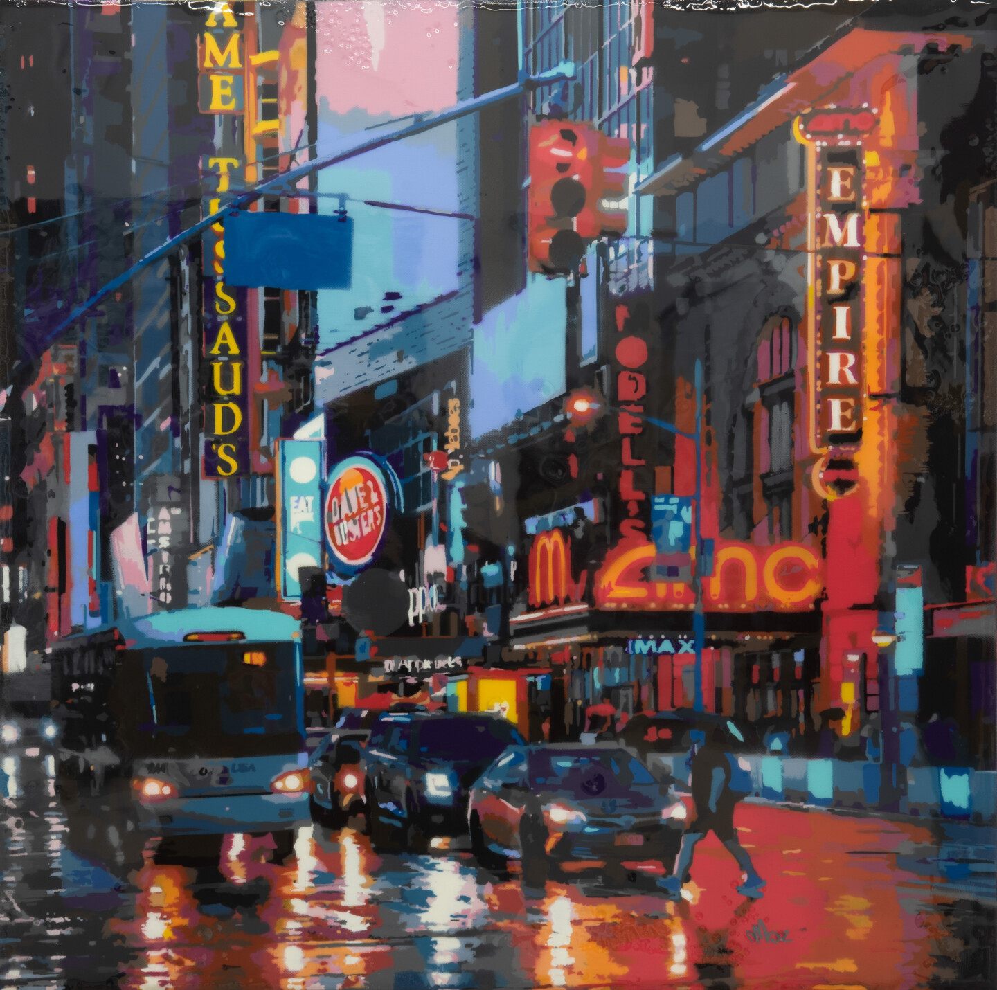 Rainy New York Street #3, 絵画 Marco Barberioによって | Artmajeur