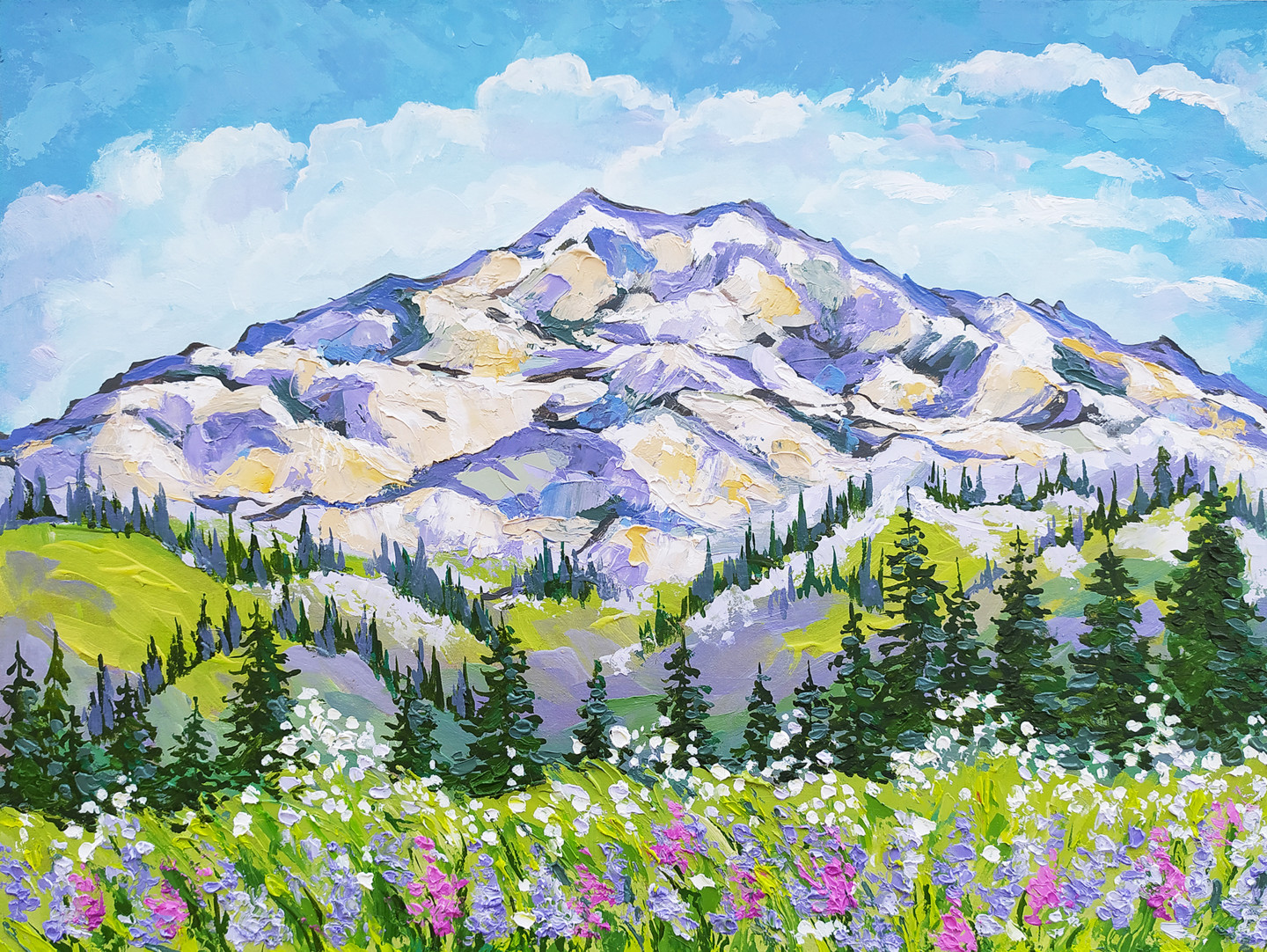 Mount Rainier, Watercolor – pasc-gallery