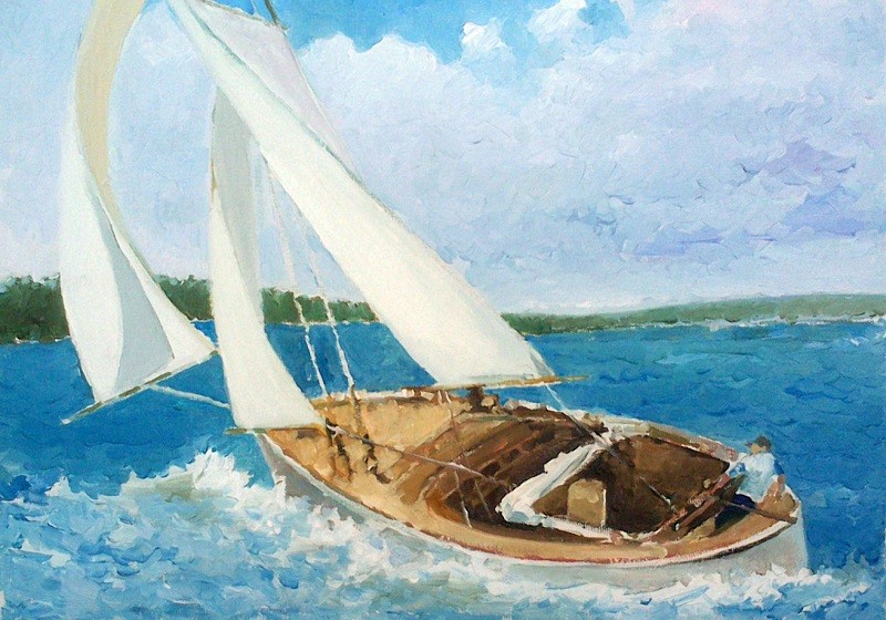 Boat Sailing Painting by Paintings By Various Artists From 