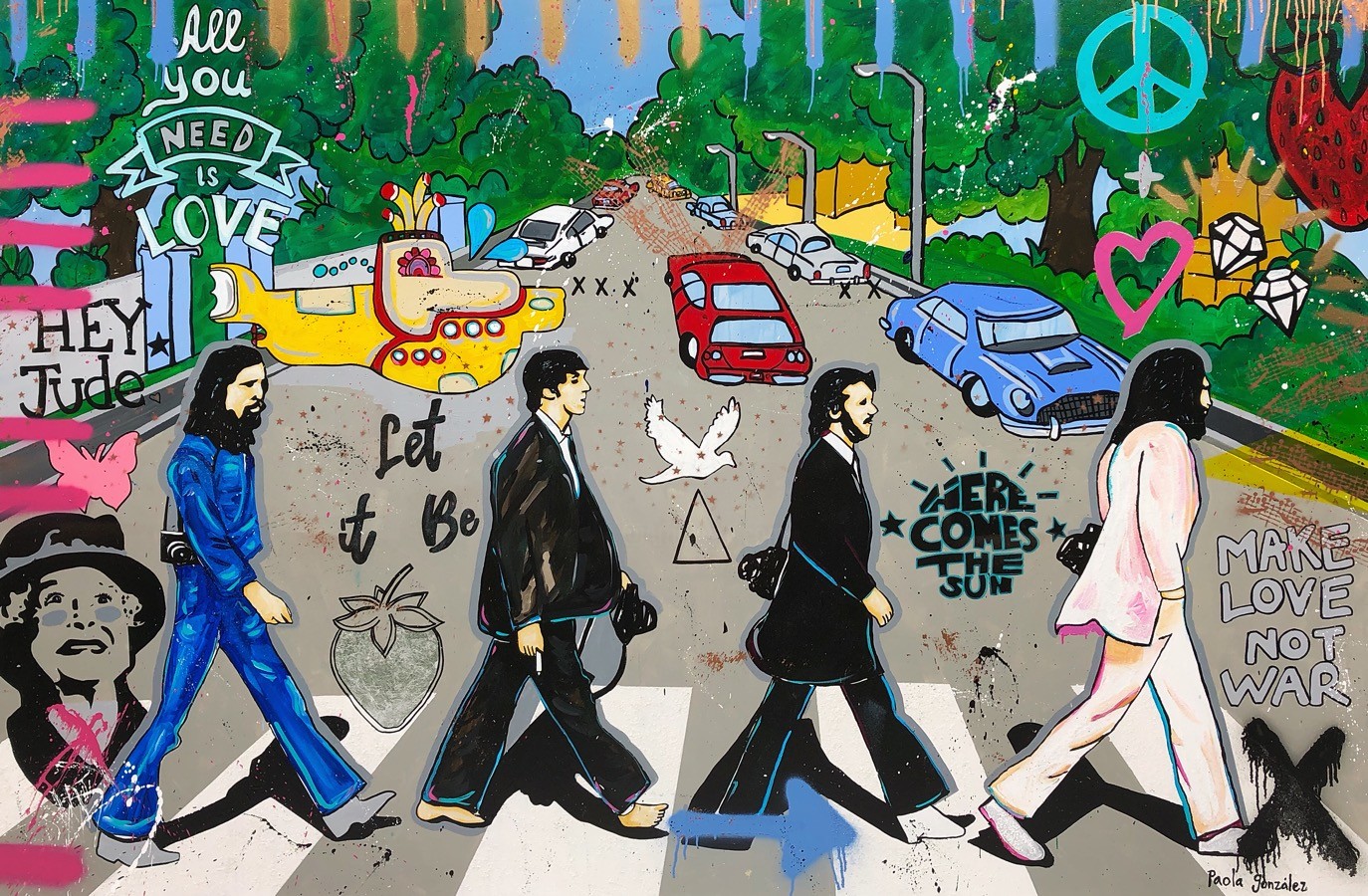 Beatles.jpg, 絵画 Paola Gonzalez Artによって | Artmajeur