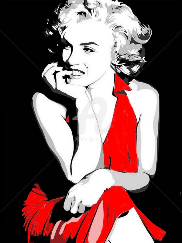  Marilyn Monroe .jpg Painting by Pedja Artmajeur