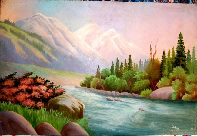 Chenab, Painting by Pandit Prehlad | Artmajeur - Chenab, tranh vẽ. Bức tranh vẽ Chenab của họa sĩ Pandit Prehlad sẽ khiến bạn lạc vào một thế giới hoang dã của thiên nhiên. Bản vẽ tuyệt đẹp này sẽ đưa bạn vào một không gian thanh bình, yên tĩnh và dịu dàng. Nó thực sự là một tác phẩm nghệ thuật đầy giá trị, và là một trong những bức tranh phong cảnh thiên nhiên đẹp nhất mà bạn từng thấy.
