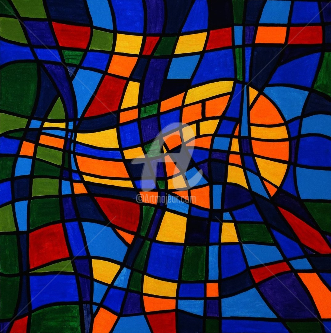The stained glass church window, by the artist Rachel Olynuk