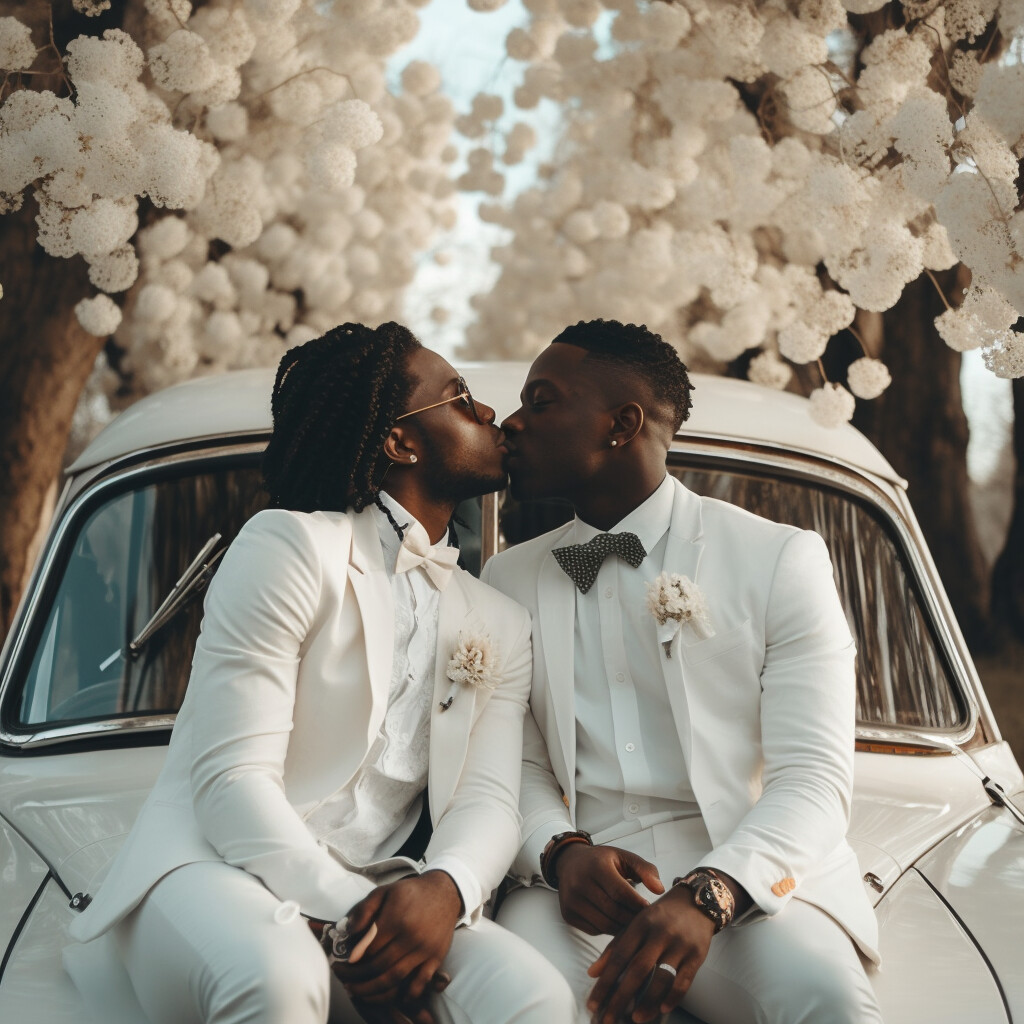 Black Gay Men Marriage Ai Photos White W, Цифровое искусство - Raphael  Perez | Artmajeur