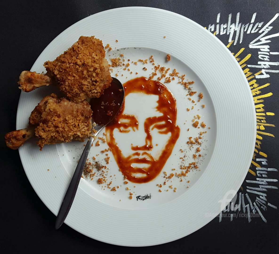 Nas Fried Chicken Fly Vixen Drawing By Ricky Artmajeur