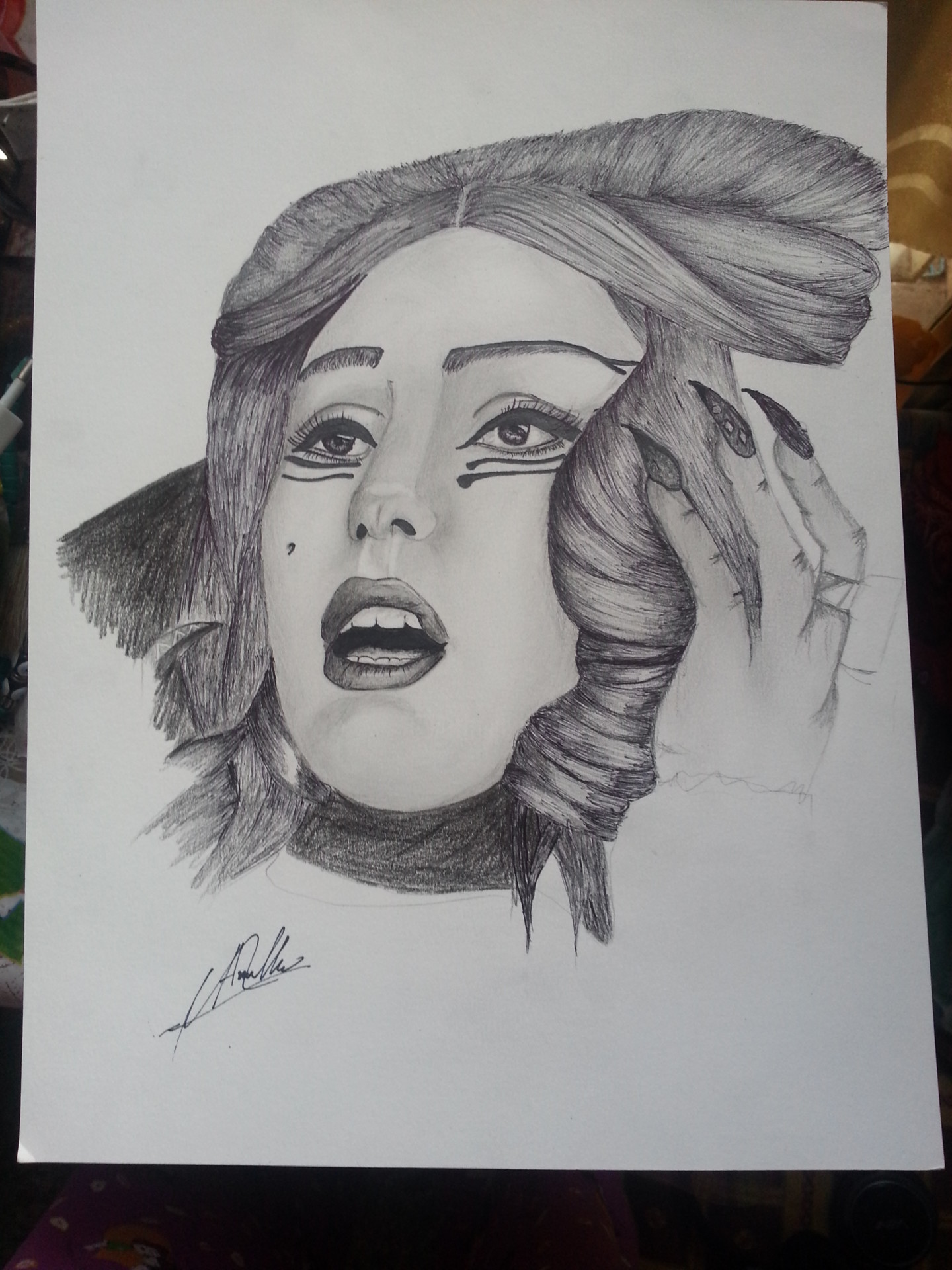 lady gaga drawing judas