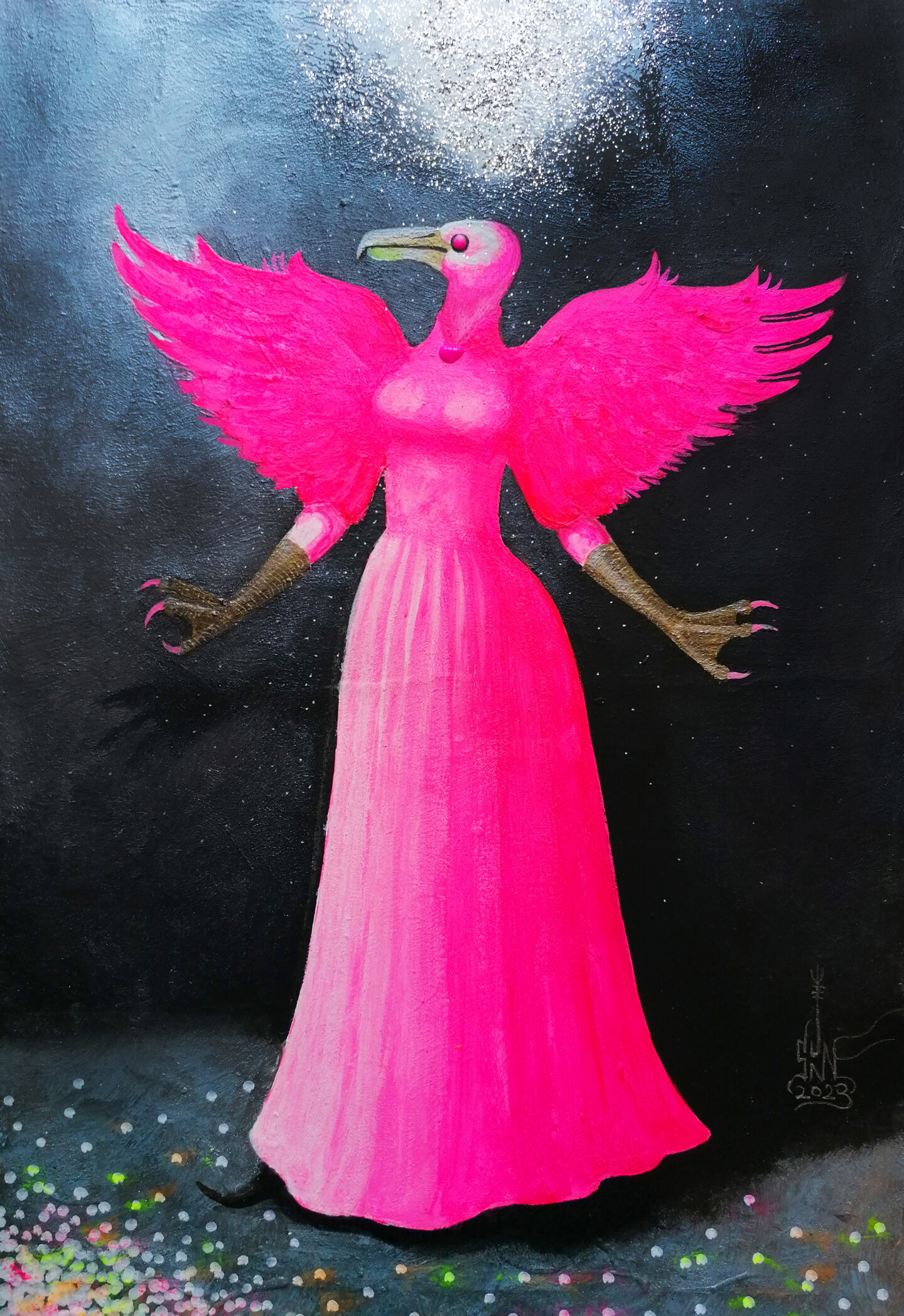 Pink Seagull, Картина - Serge Sunne | Artmajeur