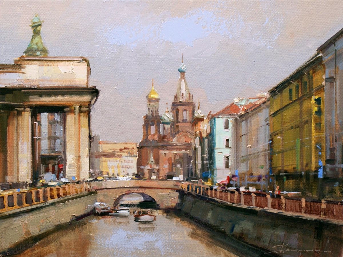 Картина набережная канал Грибоедова Петербурга
