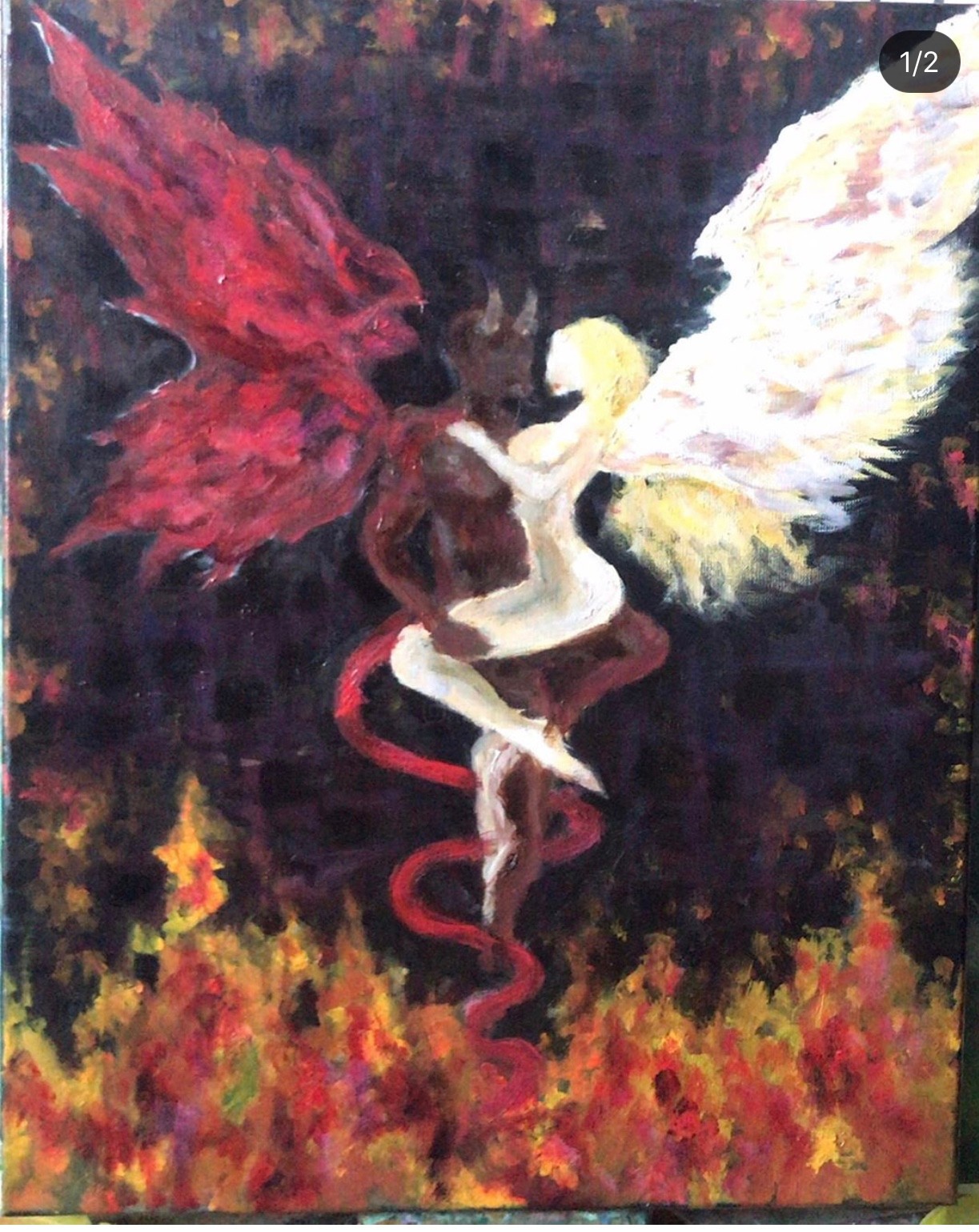 angel vs devil art