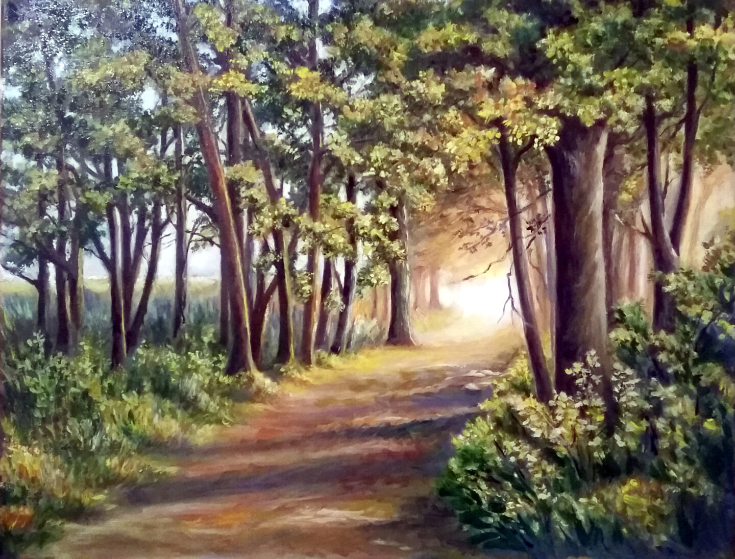 Картины художника пейзажиста лес тропинка