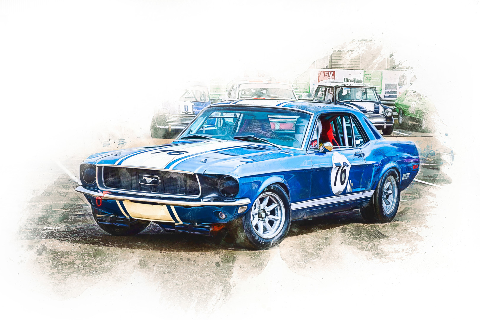 1968 Ford Mustang Race