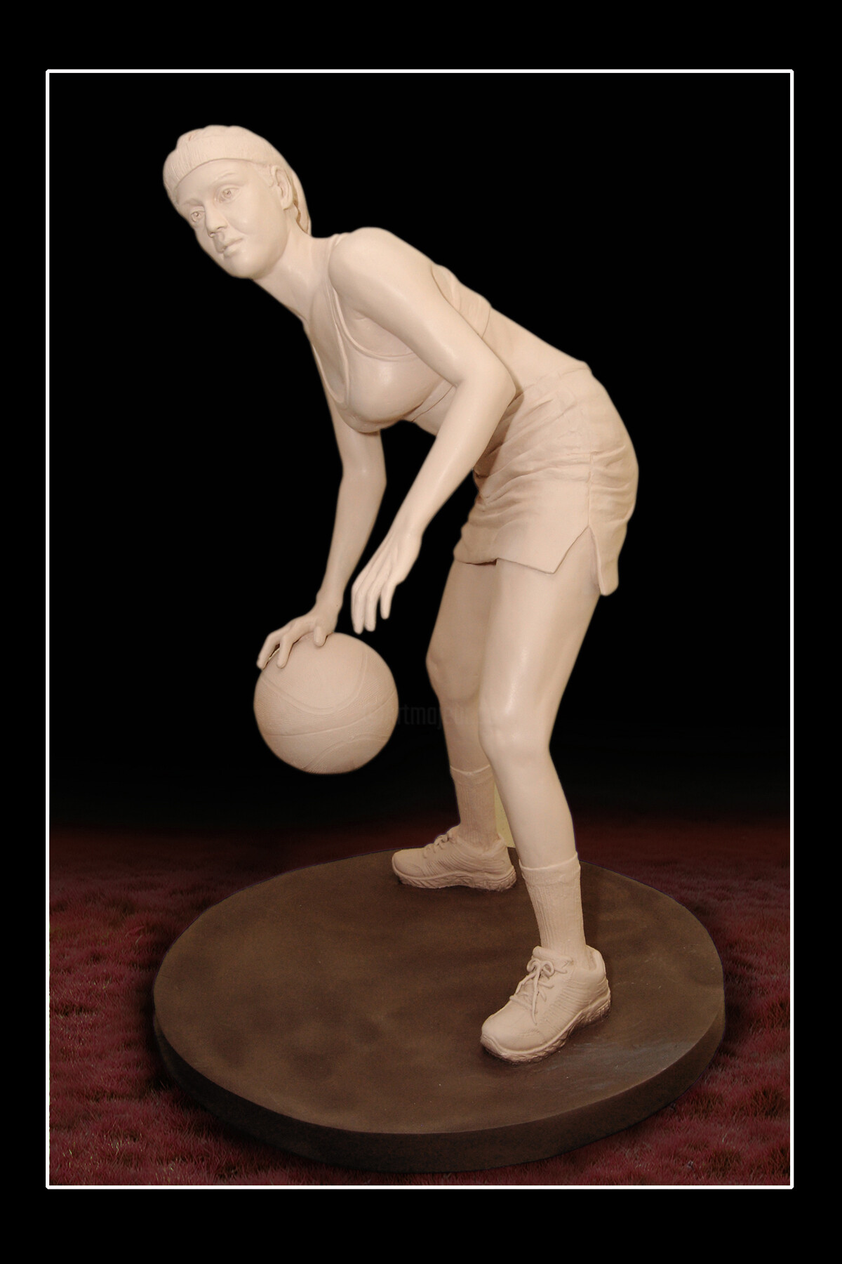 Premium Photo  Woman clay sculpting side view