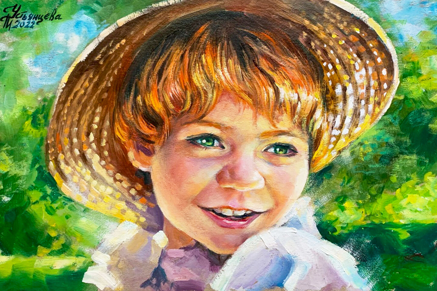 Portrait Of A Boy Oil Painting, Painting by Tatyana Ustyantseva