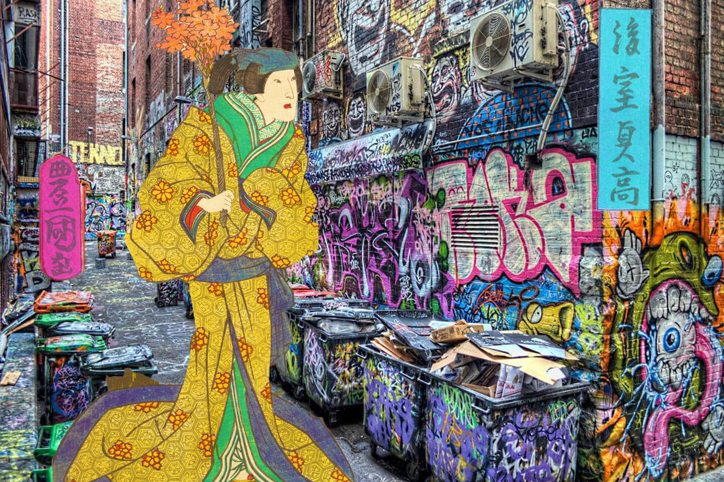 x-color graffiti in japanh210×w150mm