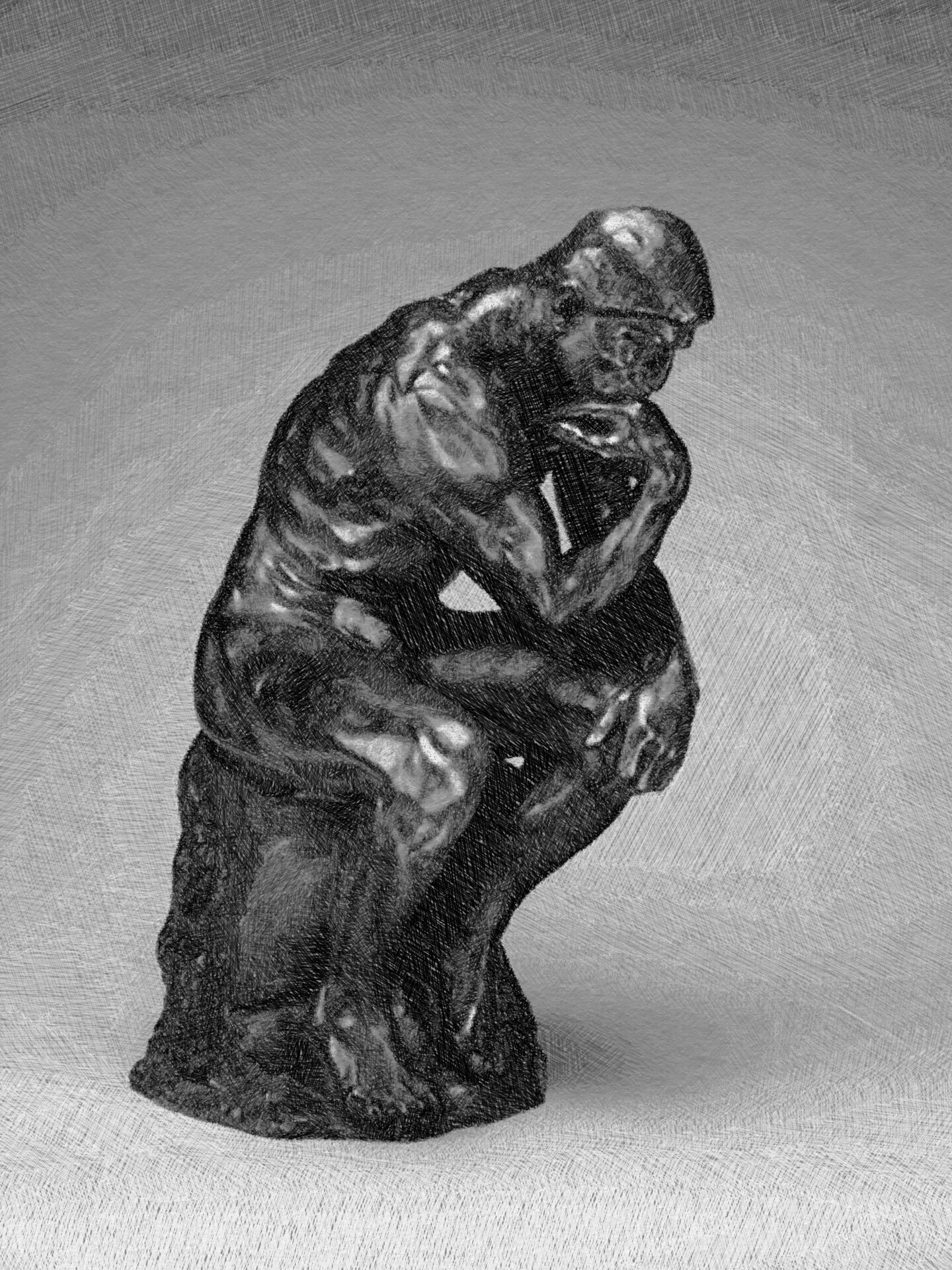 Rodin The Thinker Parody
