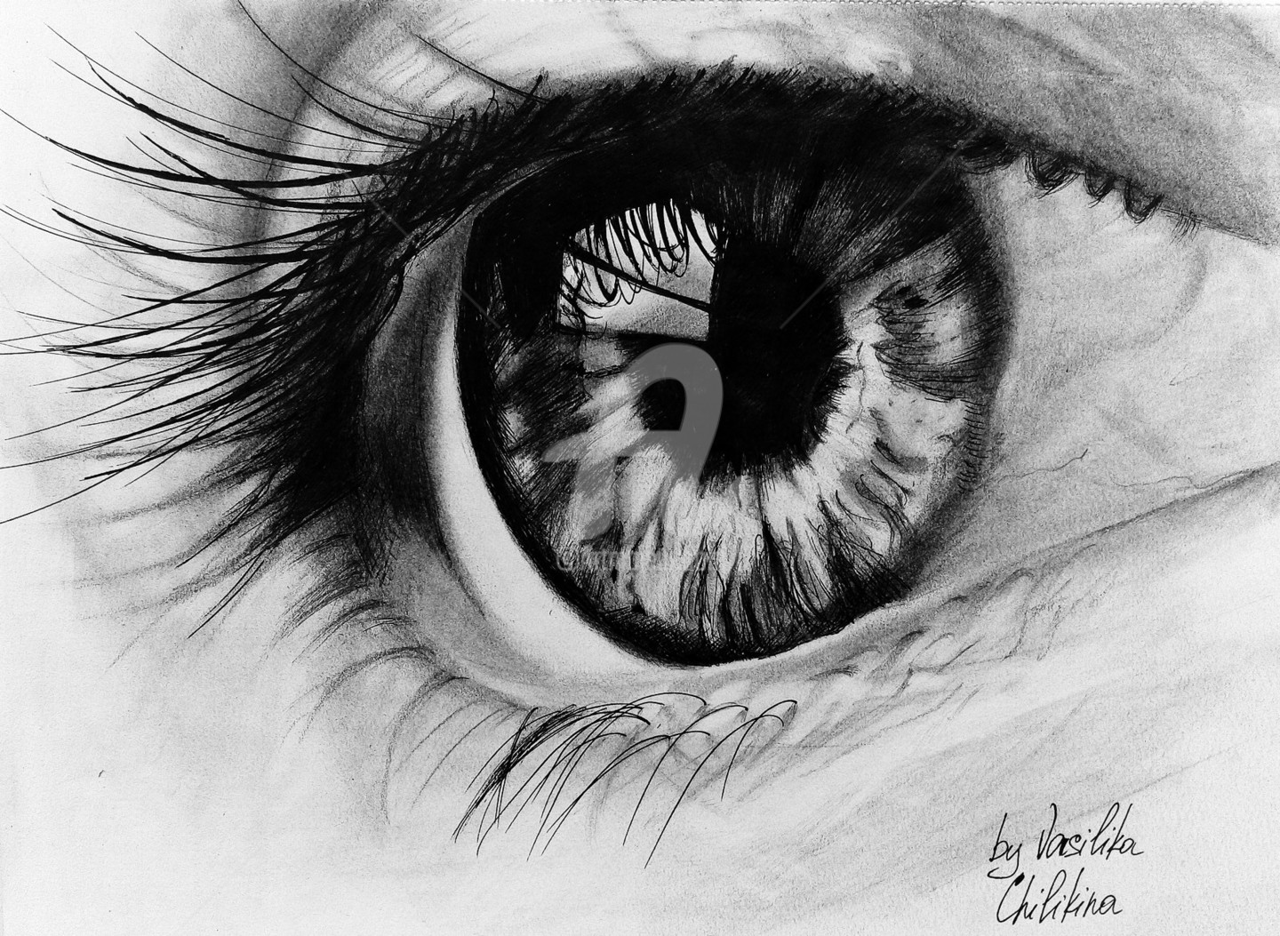 Рисунок глаза с рисунком внутри