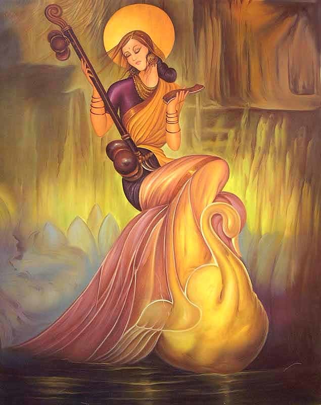 Meera Bai, Painting by Vishal Gurjar Artmajeur