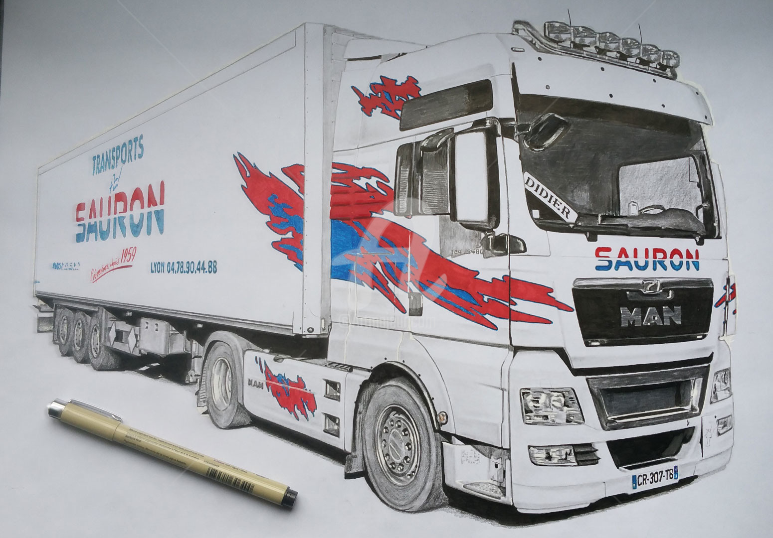 Camion Transport Sauron Drawing By Dessinludo Artmajeur
