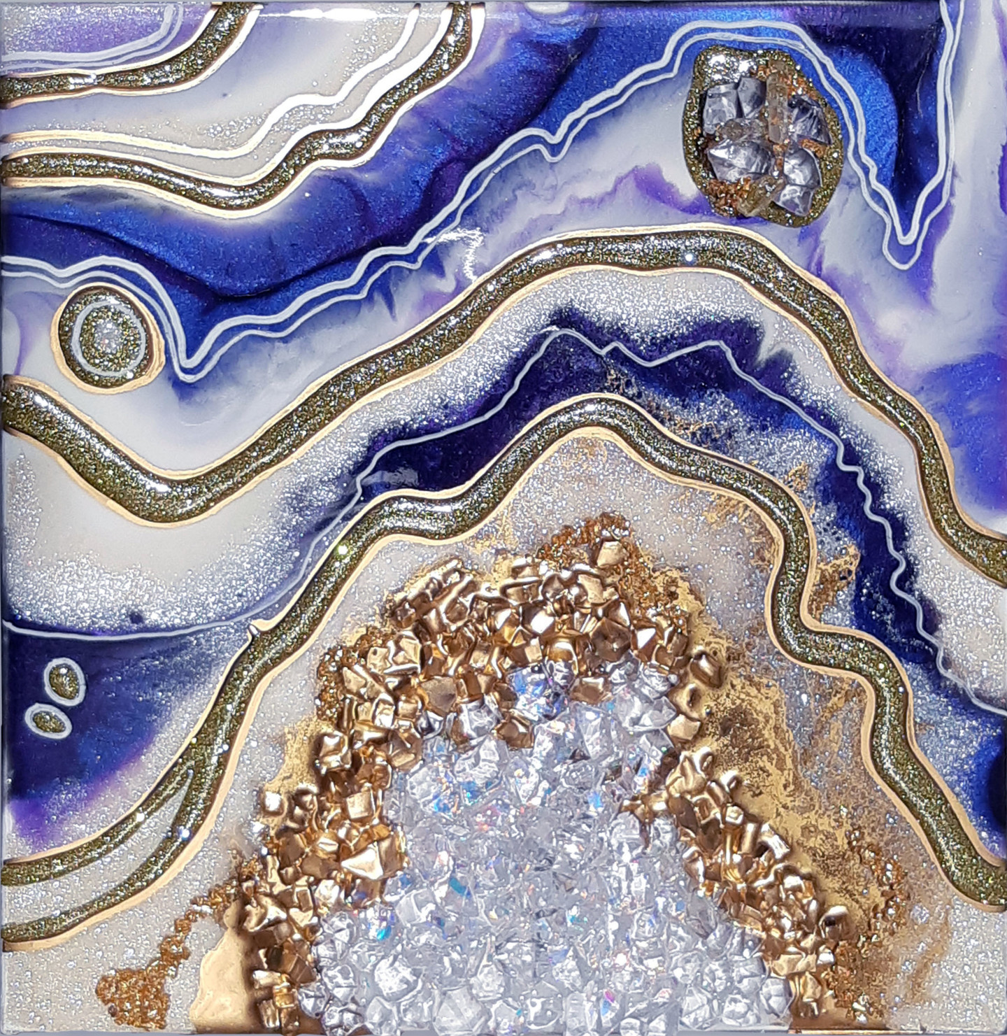 3d abstract marble wallpaper for wall decor. Resin geode and abstract art,  functional art, like watercolor geode painting. golden, blue, turquoise,  and gray background, generate ai 24473688 Stock Photo at Vecteezy