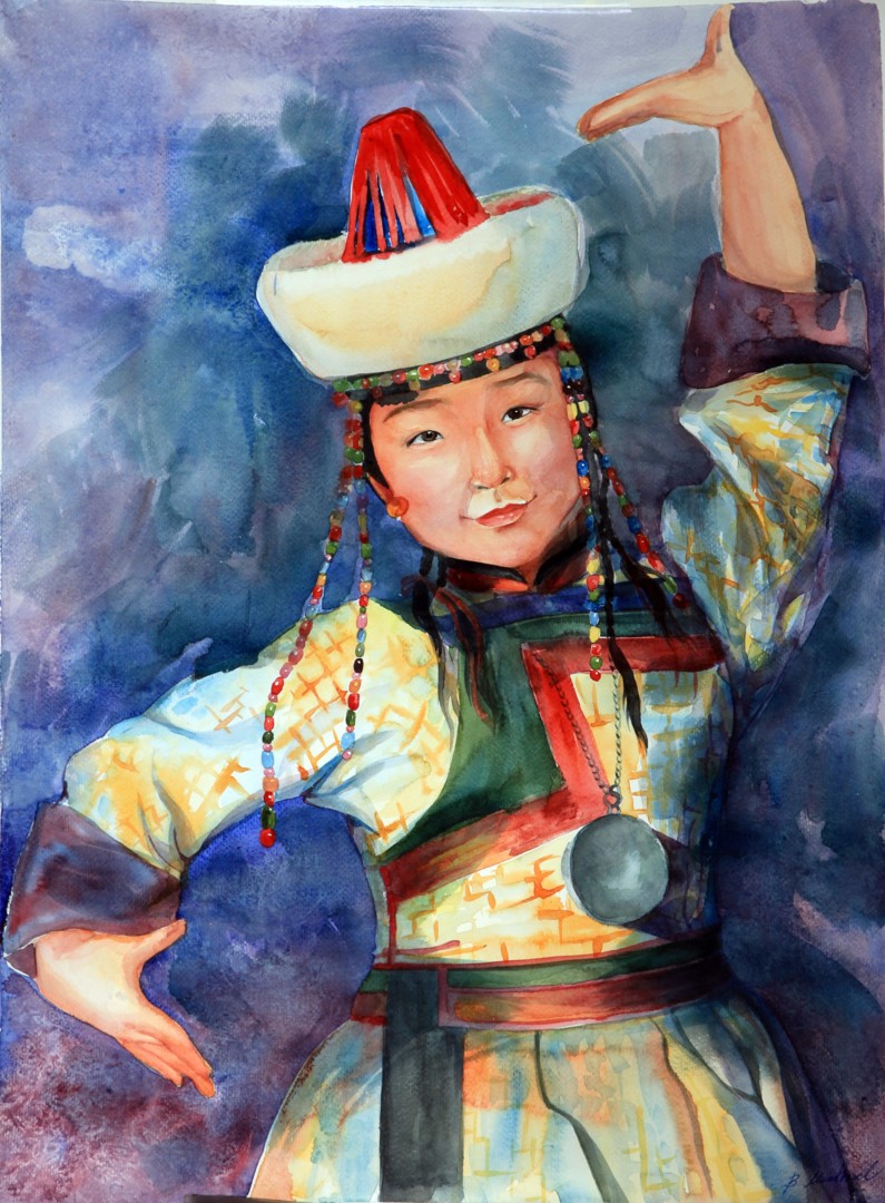 Монгольская художница Товшинтор