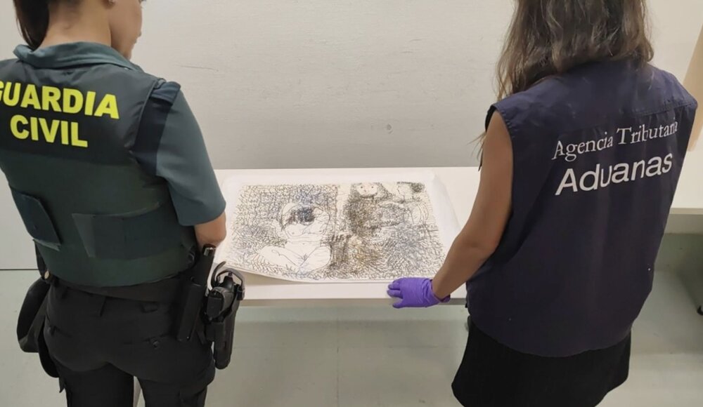 Un dibujo de Picasso de contrabando valorado en casi 500.000 dólares ha sido incautado por las autoridades españolas