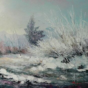 "Winter Scenary" başlıklı Tablo Ioan Rosca tarafından, Orijinal sanat, Petrol