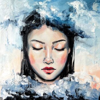 Peinture intitulée "GIRLISH DREAMS" par Marina Ogai, Œuvre d'art originale, Huile