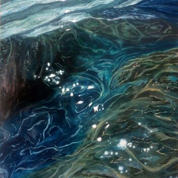 Pintura titulada "Crystal clear water" por Tatiana Bukhteeva, Obra de arte original, Oleo Montado en Bastidor de camilla de…
