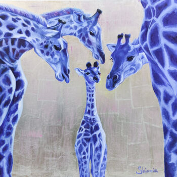 제목이 "Giraffes"인 미술작품 Alina Shimova로, 원작, 기름