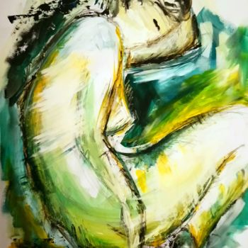 Peinture intitulée "Sommeil" par Annabelle B., Œuvre d'art originale, Acrylique