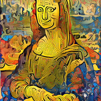 Arte digital titulada "Mona Lisa not 9" por A.R.Pixo, Obra de arte original, Trabajo Digital 2D