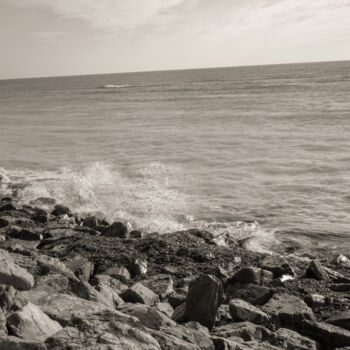 Photographie intitulée "digue mer" par A.T Photographie, Œuvre d'art originale, Photographie numérique