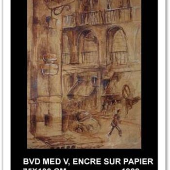 Painting titled "bvd Med V casablanc…" by El Abbas El Abed, Original Artwork