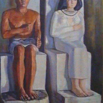 Malerei mit dem Titel "untitled" von Maged Abdel Fattah, Original-Kunstwerk