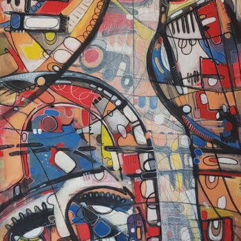 "(HAPPY FACES) early…" başlıklı Tablo Abdoulie Conteh tarafından, Orijinal sanat, Akrilik