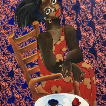 Painting titled "Teniola  (Dating si…" by Abiodun Ogunfowodu, Original Artwork, Acrylic