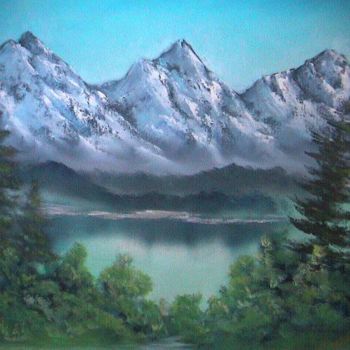 Картина под названием "Lanscape Mountains" - Alper Celebi, Подлинное произведение искусства