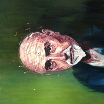 Pintura titulada "Luigi Pirandello" por Achille Chiarello, Obra de arte original, Oleo