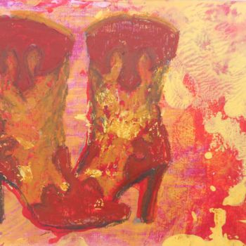 Peinture intitulée "BOOTS III" par Adèle Fontran, Œuvre d'art originale, Acrylique