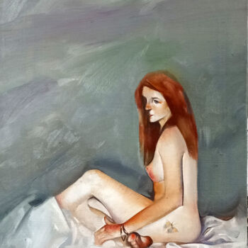 Peinture intitulée "Nude" par Nandi Veseli, Œuvre d'art originale, Huile