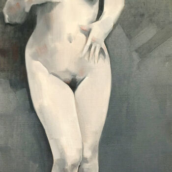 Peinture intitulée "Morning Nude" par Nandi Veseli, Œuvre d'art originale, Huile