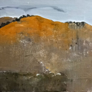 Pintura intitulada "Mountain of Qeparo…" por Nandi Veseli, Obras de arte originais, Óleo Montado em Armação em madeira